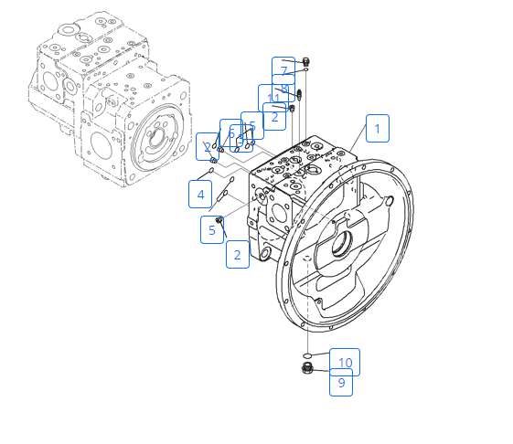 Гидравлический поршневый насос для Komatsu Pc490lc-11 708-2j-00012 Pc120-8 Pc160 Pc128uu-2 Главный гидравлический насос