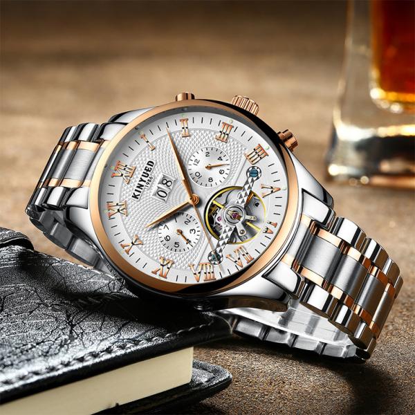 Wholesales China men steel automatic skeleton mechanical watch automatic watch luxury