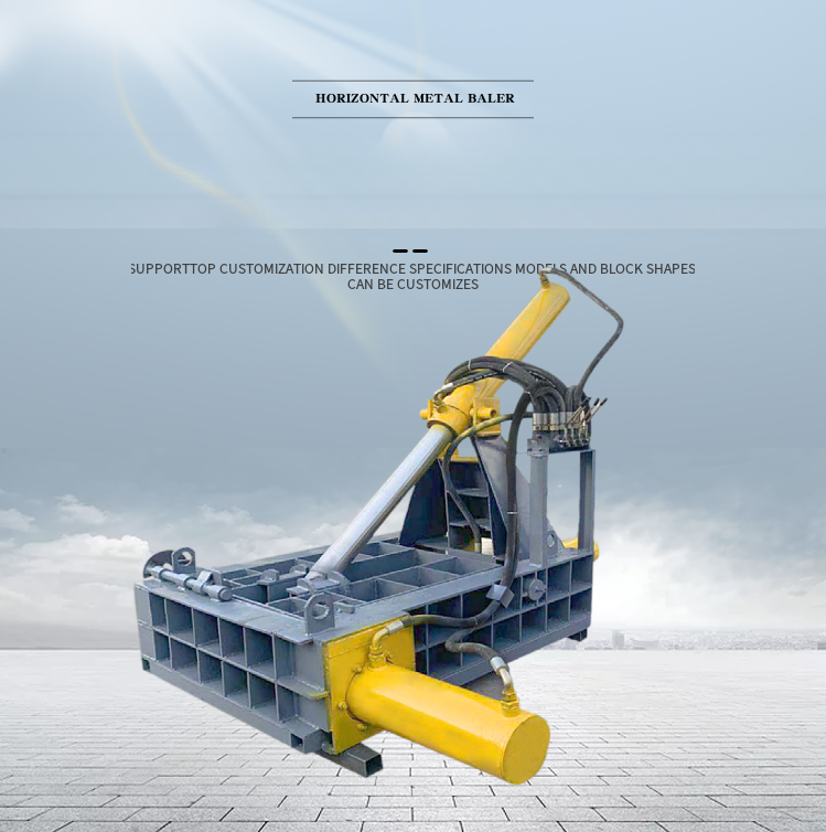 Automatic Metal Baler Machine for Scrap and Waste Packing 5000kg Weight Horizontal