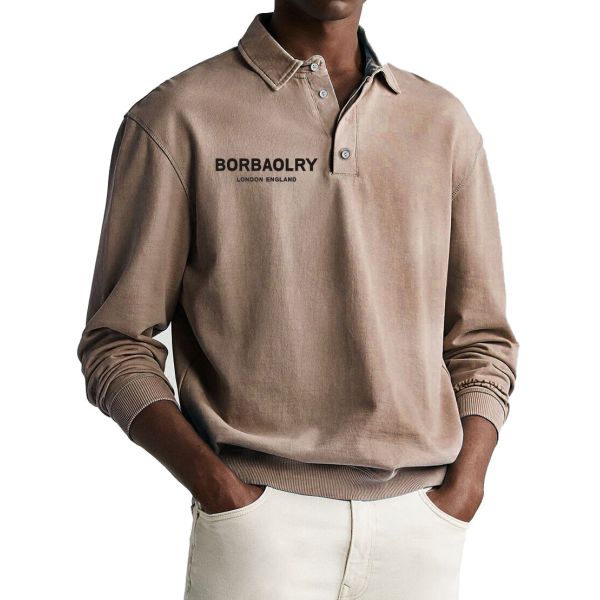 High Quality Cotton Custom Logo Solid Knit Casual Polo Shirt Wholesale Quick Dry Sports Men Long Sleeve Polo Shirts