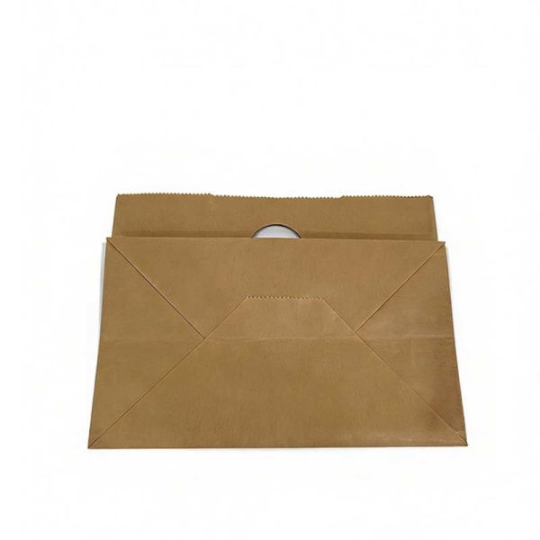 Eco Friendly Die Cut Bag Biodegradable Kraft Paper Shopping Bag Recyclable