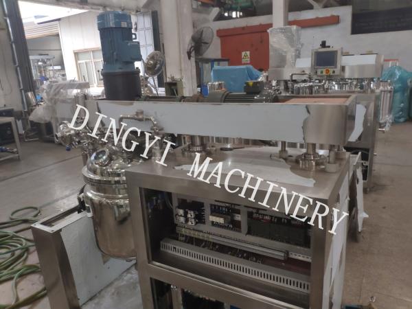 HMI Control Vacuum Homogenizer Cream Mixer / Cosmetic Lotion Making Machine