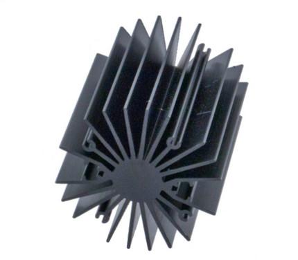 Black Anodizing Aluminum Heatsink Profiles / Heat Sink Profiles For Led Light