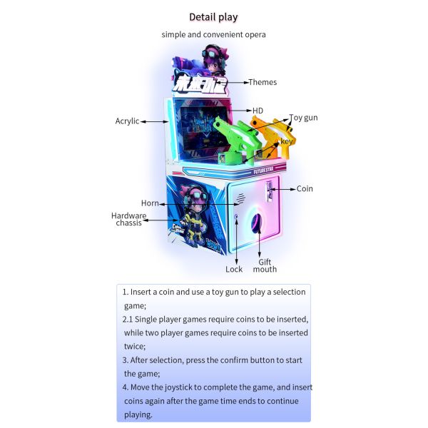 Juegos de arcade de monedas al por mayor Máquinas de juegos Juegos de disparos con bolas para niños