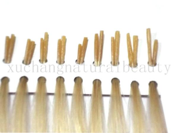 20 Inch Silky Colored Personalized Pre Bonded Hair Extension For Short Hair