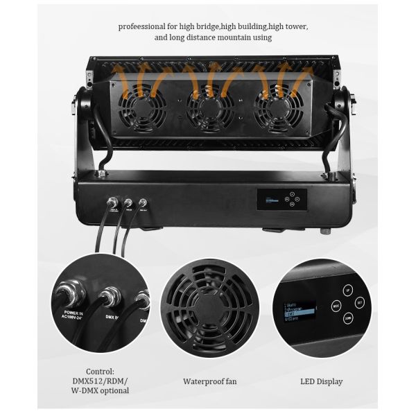 City Color LED Architecture Light IP65 1500W RGBW 4IN1 LED DMX Led Wash Light Outdoor