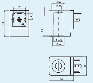 Катушка электромагнитной индукции DC24V DIN43650A, катушка 0543 клапана соленоида