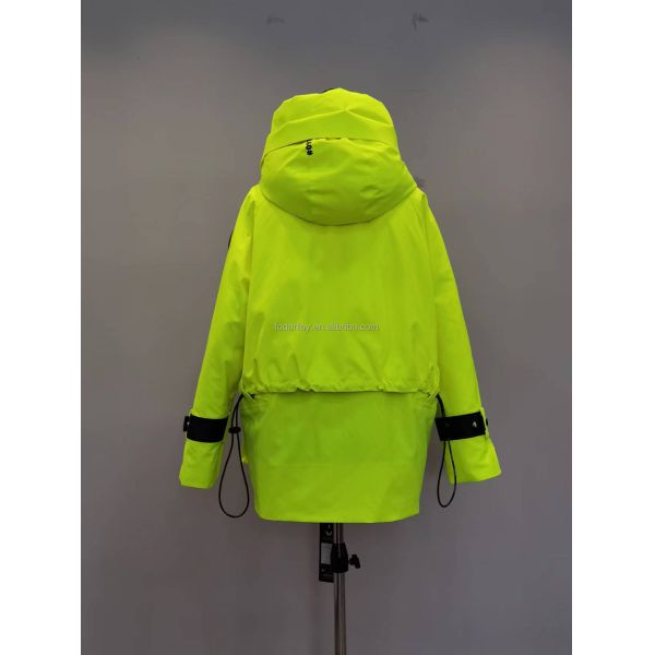 FODARLLOY 2022 new winter plus size warm women's coat long hooded cotton-padded clothes women shiny fashion yellow
