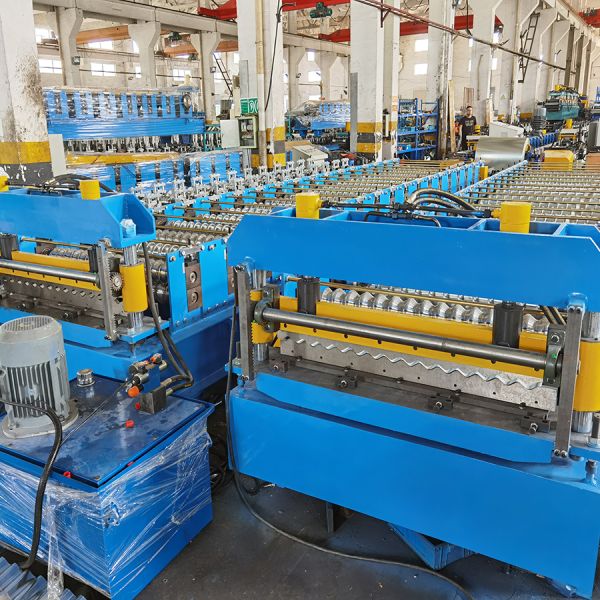 H75 Trapezoidal Roof Sheet Roll Forming Machine For Tile Making