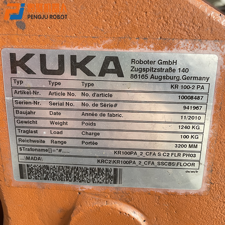 Робот оси Kuka KR100-2PA 4 Palletizing с пядью руки нагрузки 500kg 3200mm