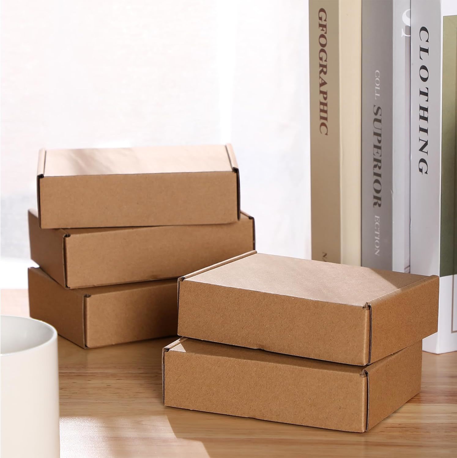 Brown Corrugated Board Shipping Folder Design for Small Business Mailer Packaging Gift Presentation Corrugated for Photo Frame