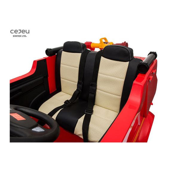 2 SeatS 3km/Hr Kids Ride On Toy Car 37 Months Ride On Fire Truck 12v Lights