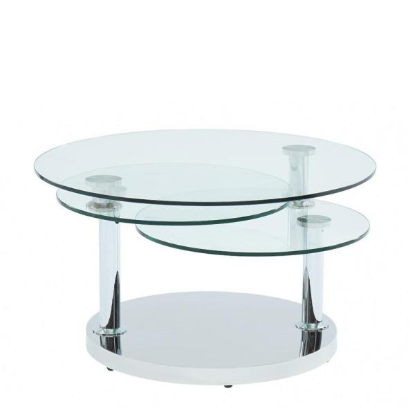 Glass Nesting Coffee Cafe Tables Durable Multifunctional Adjustable