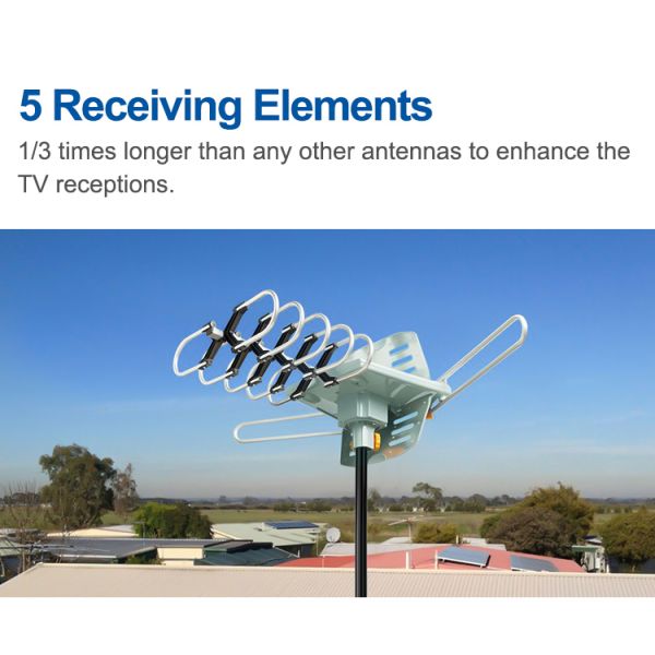 Антенна Yagi 150 миль на открытом воздухе моторизовала усиленное вращение OTA 360 градусов