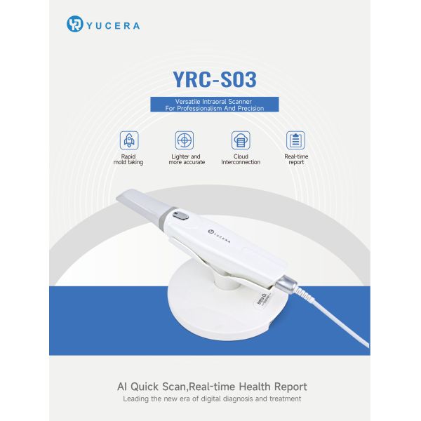 Yucera YRC-S03 Intraoral Scanner with ≤15μm Accuracy USB 3.0 Interface and Multilingual System for Dental Clinics