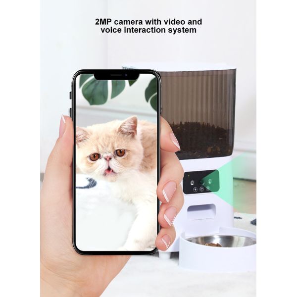 Automatic Pet Feeder Scheduled Smart Dog Cat Food Dispenser with Voice Recorder