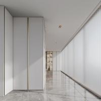 Armário de armazenamento de balcão contemporâneo de aço inoxidável com iluminação LED