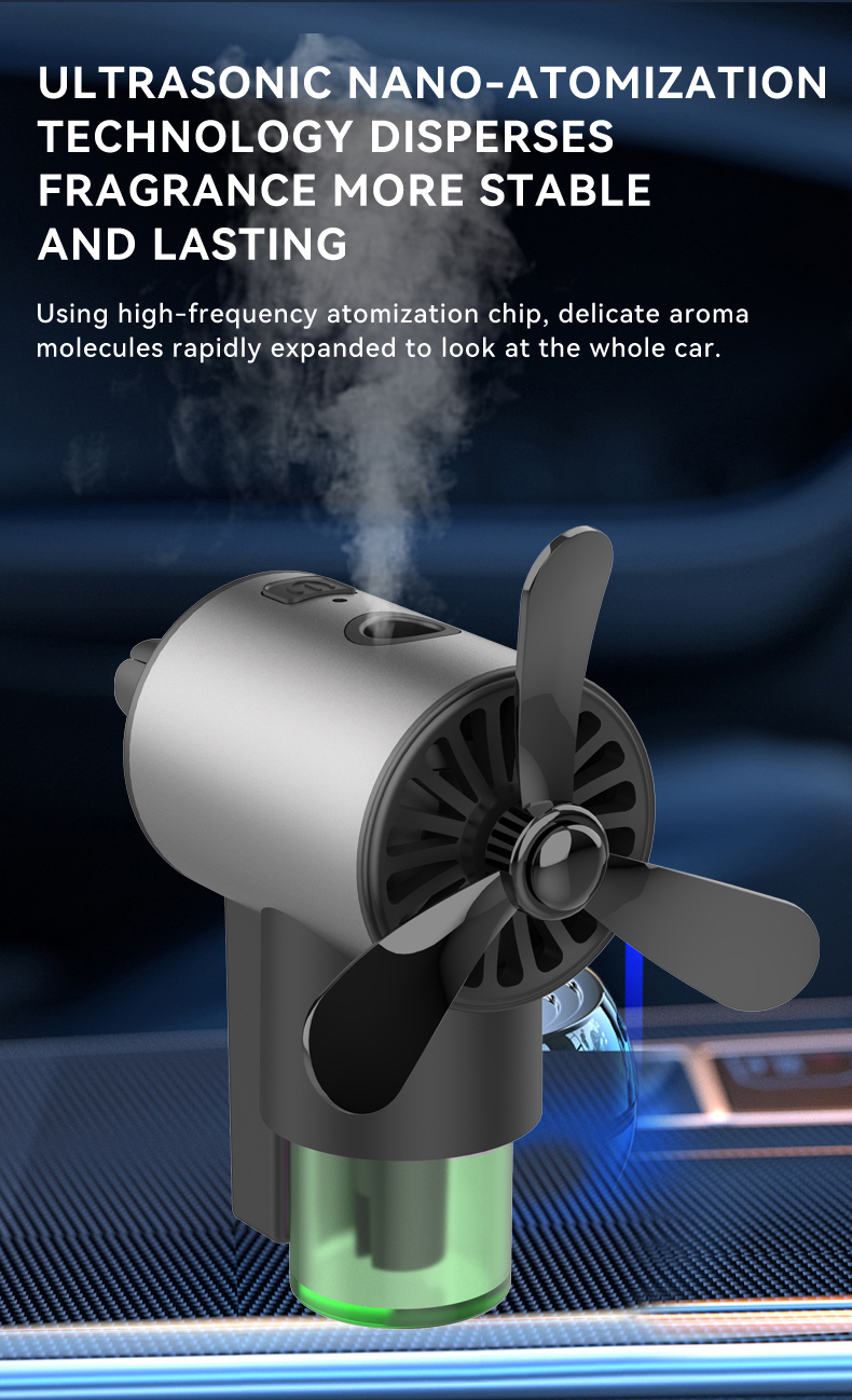 Fragrance Manufacturers Automatic Power on and off Luxury Car Perfume Smart Diffuser Custom Car Air Freshener With Logo