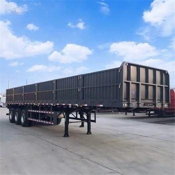 Nouvelle conception CIMC - Semi-remorques cargo à ridelles abordables à 3 essieux, capacité de 50 tonnes et matériau en acier