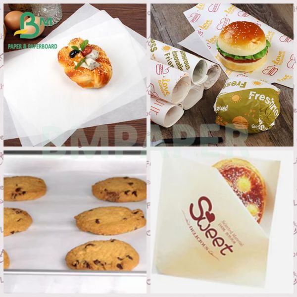 Smooth Good Printing Effect Kit5 White Greaseproof Food Bag Paper