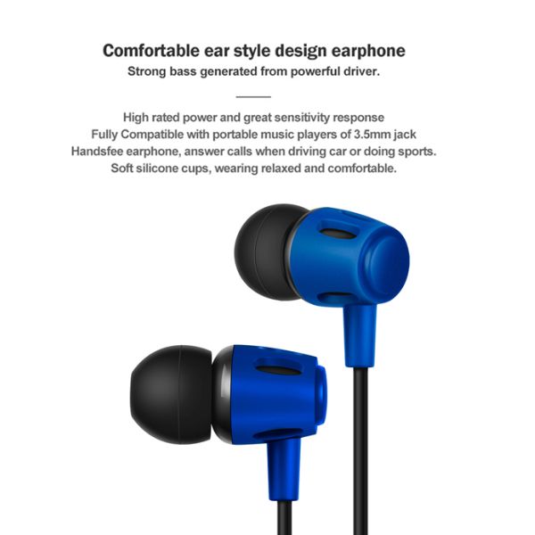 OEM TPE Cable IPX2 Wired In Ear Earphones FCC CE Certification
