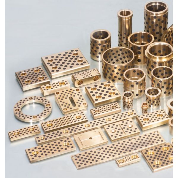 Solid Bronze Graphite Plugged Bushings Large Size, Customized, C86300 Centrifugal Casting Copper Alloy Bronze Bush Beari