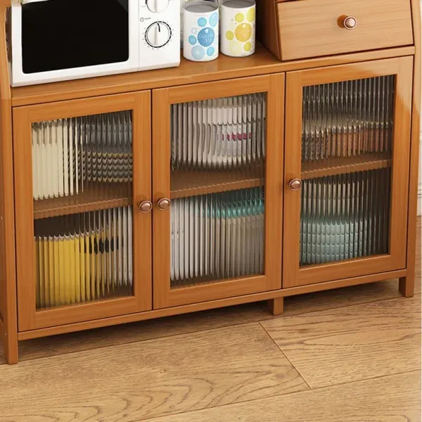 Kitchen Sideboards Cabinet Bakers Rack, Dish Storage , Microwave Oven Stand with Shelves, Standing Utility