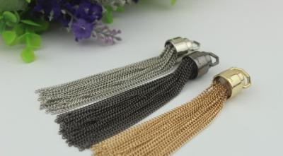 Good design zinc alloy 14 mm multi-color metal bell end cap with tassel