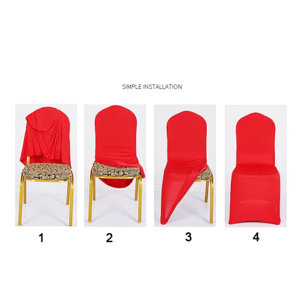 Spandex Polyester High Back Dining Chair Slipcovers OEM