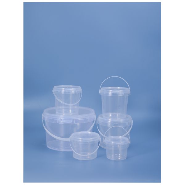 1000 ml 1L balde de plástico com alça para bolinhos de chocolate doces embalagem recipiente de armazenamento de alimentos