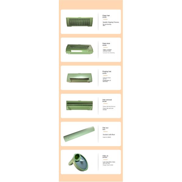 Pet Hair Brush Household 5 in 1 Cordless Handheld Vacuum Cleaner with ABS Aluminium Alloy Body and More