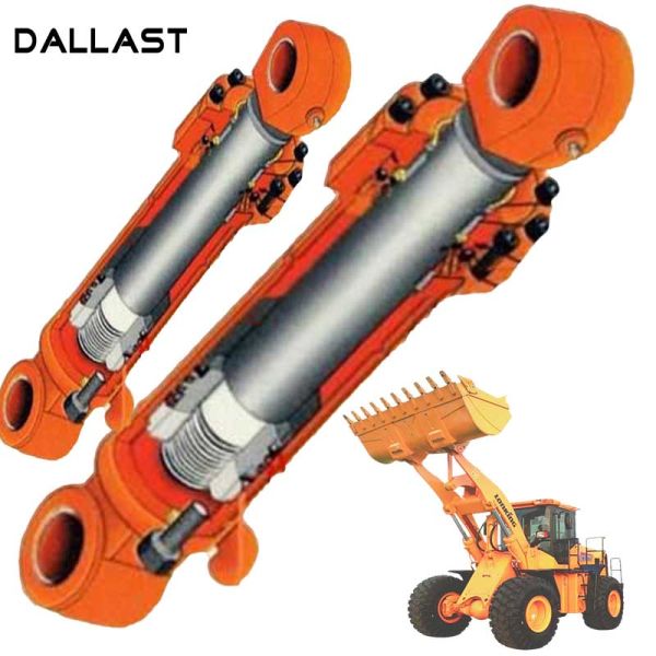 Flanged High Pressure Double Earring Industrial Hydraulic Cylinder For Excavator