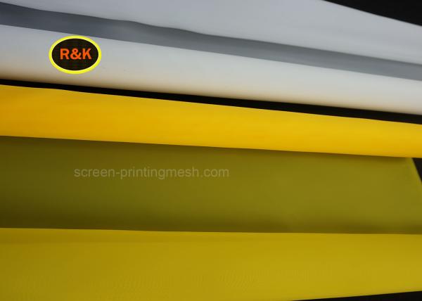 Professional 110 Mesh Silk Screen , Silk Screen Printing Mesh White Yellow Color