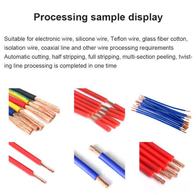 Automatic Double Wire Harness Cutting and Stripping Cable Manufacturing Equipment Wire Cable Cutter Stripper Copper Wire Tool
