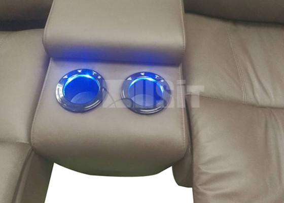 PU Leather Electric Home Theater Seating Double Seats Sofa European Style