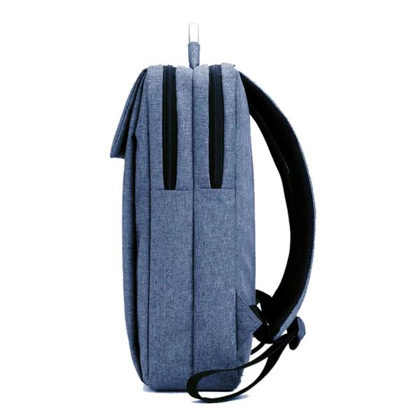 Mochila para computadora gris antirrobo con logotipo personalizable, perfecta como maletín para portátil de negocios para colegas y viajeros frecuentes