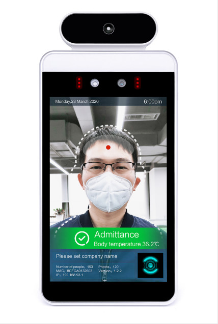 Обнаружение температуры тела биометрии термометра распознавания лиц Тоучлесс для турникета