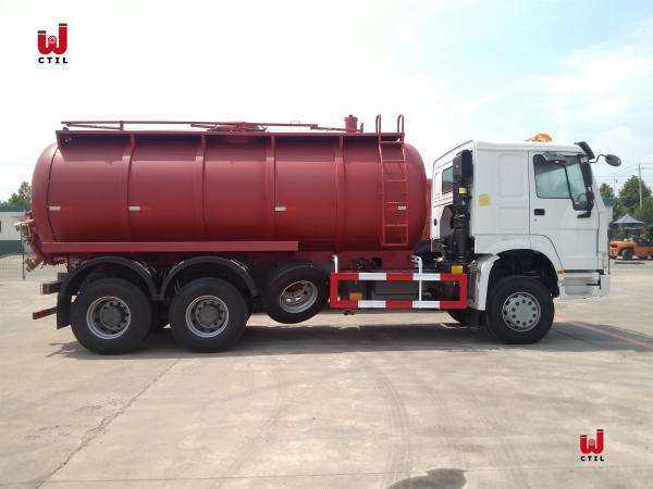 Caminhão jorrando de limpeza do esgoto cúbico do petroleiro 35 da água de esgoto de Sinotruk