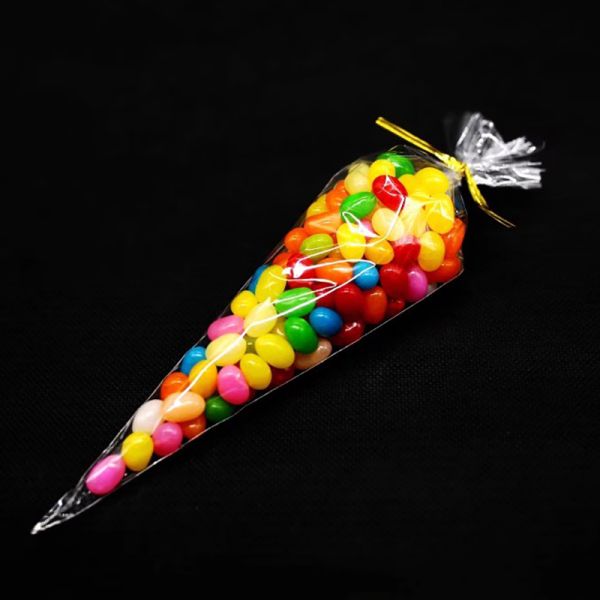 Cello  Cellophane Candy Cone Bag Special Shape Popcorn Bag Triangle  Plastic Clear Pastry Bag