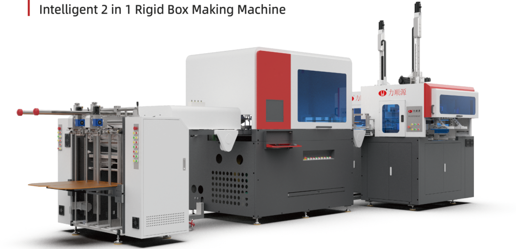 LY- HB3000CZ Intelligent 2 In 1 Rigid Box Making Machine      Premium Gift Making Machine   Rigd Box Whole Line Solution    Drawer Box Making Machine