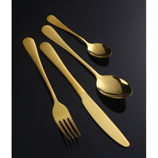 193G Utensils Bulk Gold Plated Stainless Steel Cutlery Set Kitchen Fork Spoon Knife
