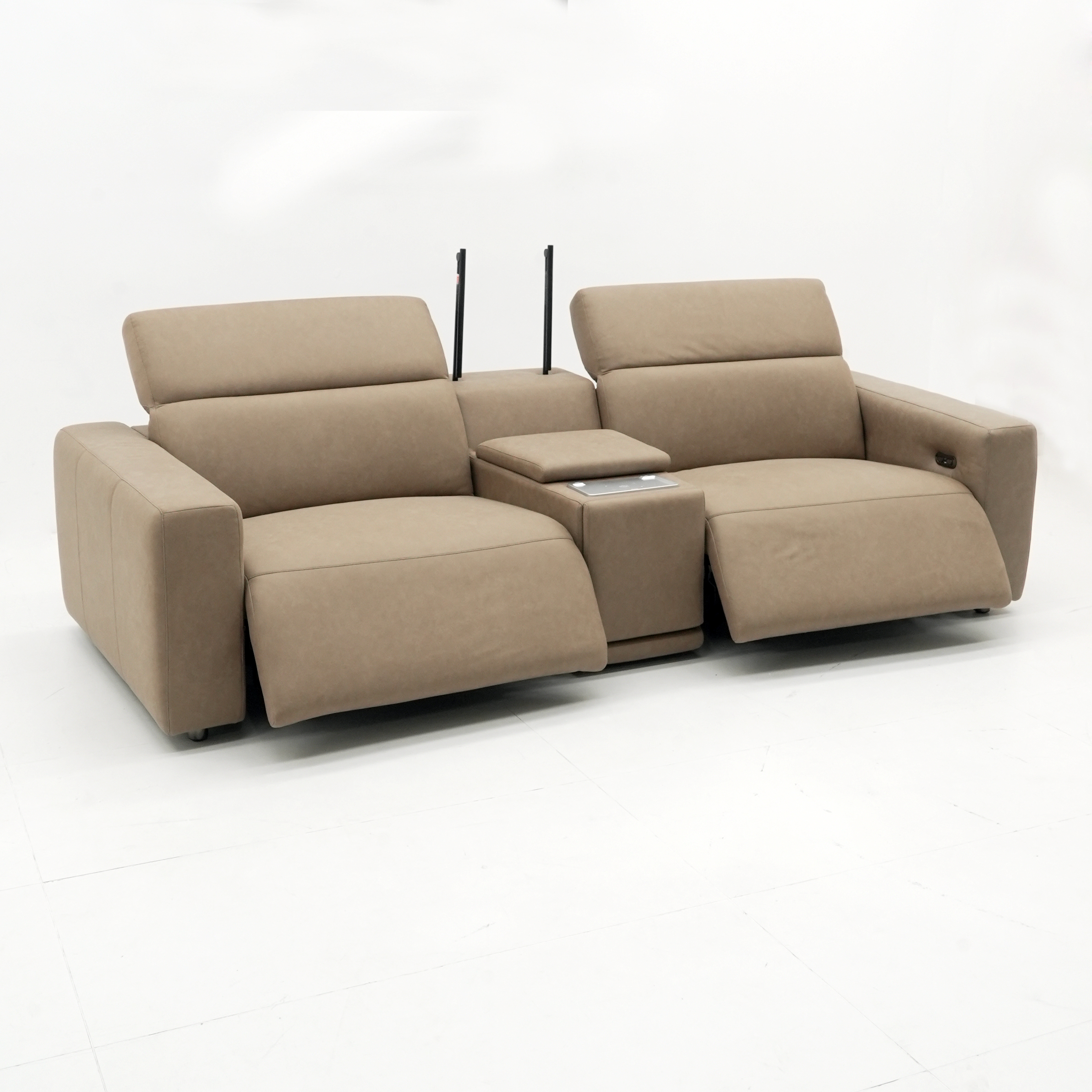Modern Design Home Cinema Couch Adjustable Headrest Media Room Reclining Sofa