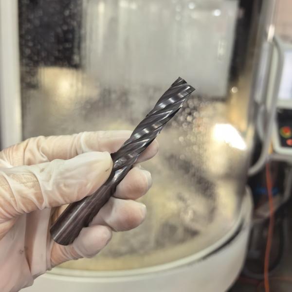 Smooth Finish Solid HM Flat Bottom Drill Bit Anti Vibration For Aluminium Copper Brass