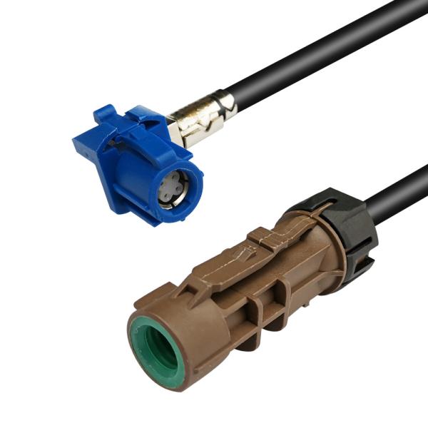GPS Bluetooth HSD Pigtail Coaxial Cable , 4 Pin LVDS FAKRA Coaxial Cable Assemblies