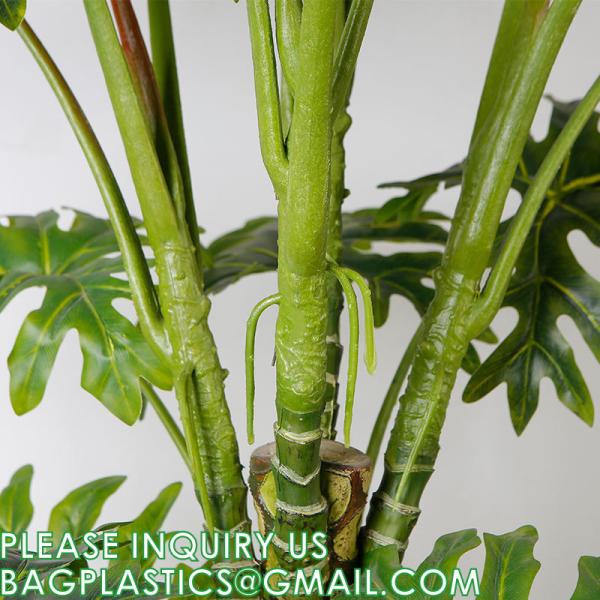 Artificial Plants 15 Inch Artificial Dripping Guanyin Tree Faux Plants Décor Indoor Outdoor,Fake Plastic Plants