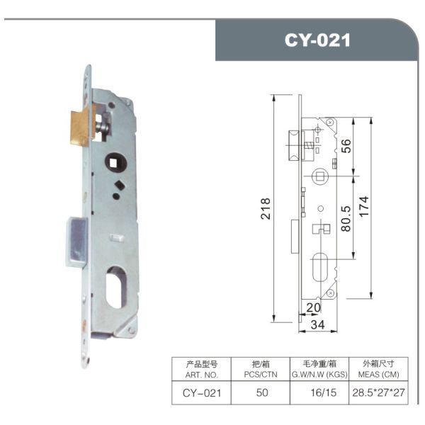 Aluminum Door Lock European Style Corrosion Resistance GP CP AB SN Finish Surface Mounted Door Lock