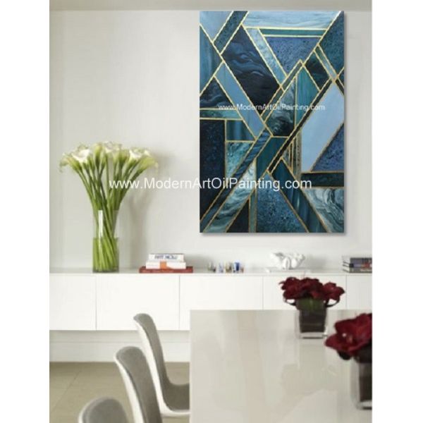 Contemporary Geometric Abstract Art Paintings For Star Hotels Decoration