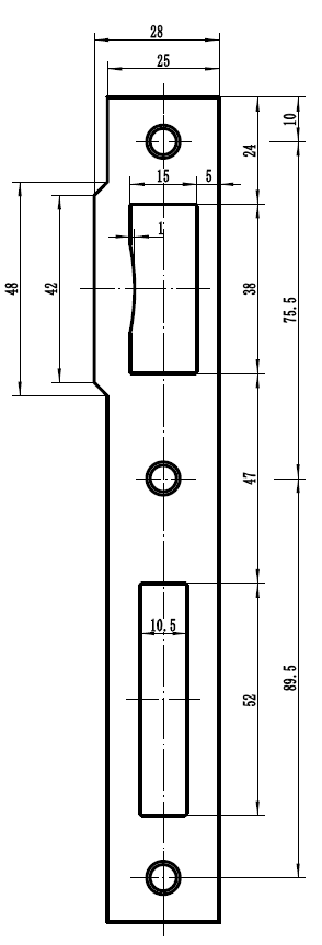 MD9200 Narrow Mortice Lock Mortice Steel Door Lock for Exterior Door