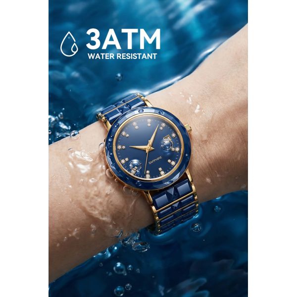 Celastine Blue — Sapphire Ceramic Couple Watch Set