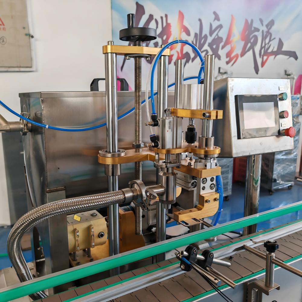 High Viscosity Hot Paste Ghee Peanut Butter Thick Tomato Paste Liquid Pail Filling Machine Automatic With Mixer